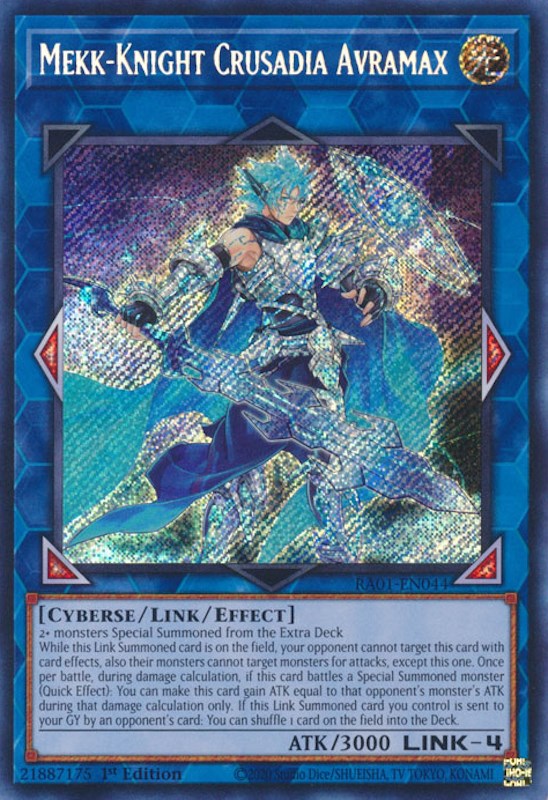 Mekk-Knight Crusadia Avramax [RA01-EN044] Secret Rare | Exor Games Summserside