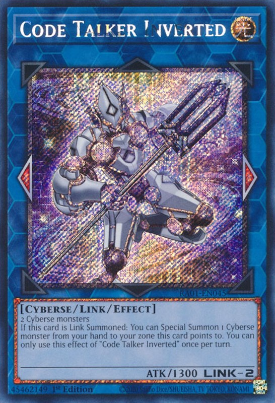 Code Talker Inverted [RA01-EN045] Platinum Secret Rare | Exor Games Summserside