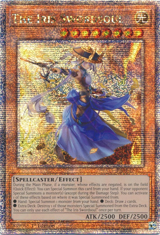 The Iris Swordsoul [RA01-EN023] Quarter Century Secret Rare | Exor Games Summserside