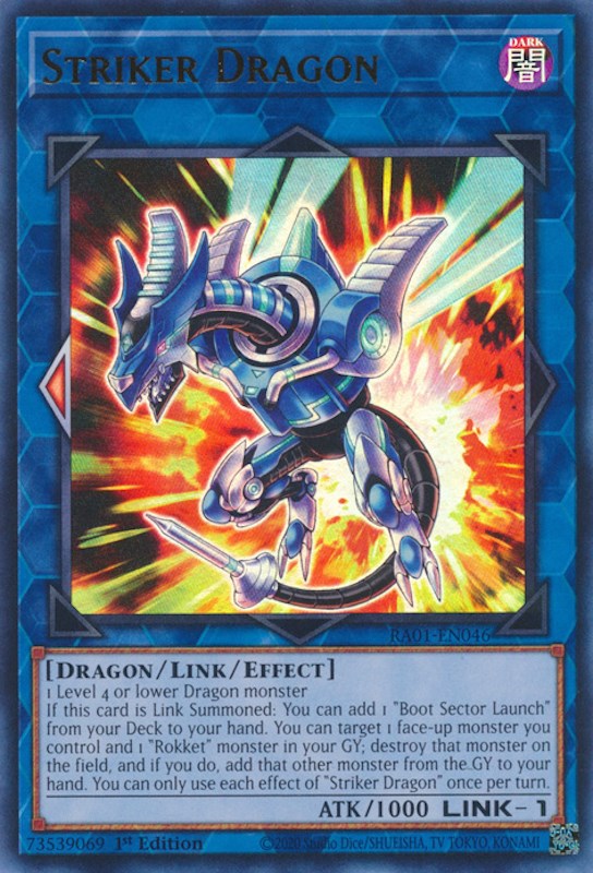 Striker Dragon [RA01-EN046] Ultra Rare | Exor Games Summserside