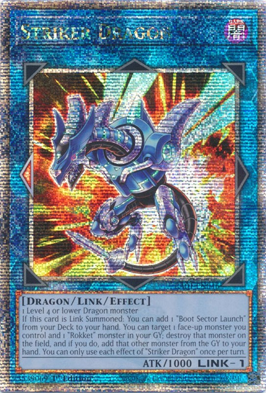 Striker Dragon [RA01-EN046] Quarter Century Secret Rare | Exor Games Summserside