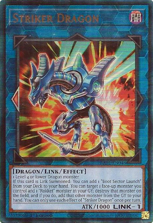 Striker Dragon [RA01-EN046] Prismatic Ultimate Rare | Exor Games Summserside