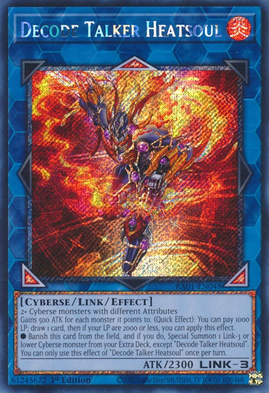 Decode Talker Heatsoul [RA01-EN048] Platinum Secret Rare | Exor Games Summserside