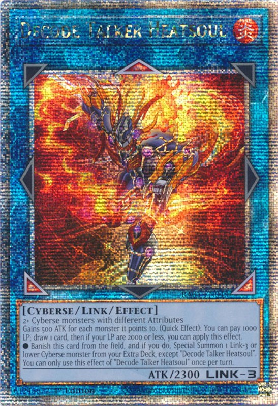 Decode Talker Heatsoul [RA01-EN048] Quarter Century Secret Rare | Exor Games Summserside