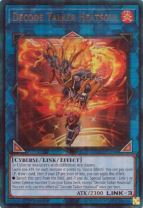 Decode Talker Heatsoul [RA01-EN048] Prismatic Ultimate Rare | Exor Games Summserside