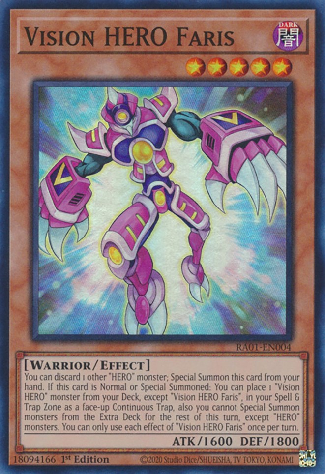 Vision HERO Faris [RA01-EN004] Super Rare | Exor Games Summserside