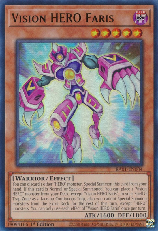 Vision HERO Faris [RA01-EN004] Ultra Rare | Exor Games Summserside