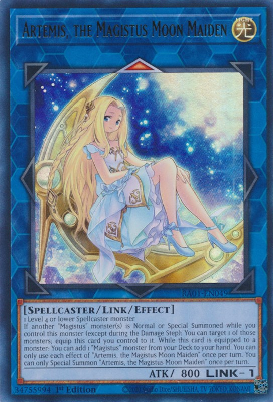 Artemis, the Magistus Moon Maiden [RA01-EN049] Ultra Rare | Exor Games Summserside