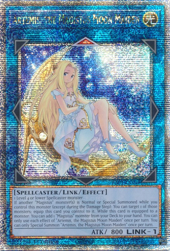 Artemis, the Magistus Moon Maiden [RA01-EN049] Quarter Century Secret Rare | Exor Games Summserside