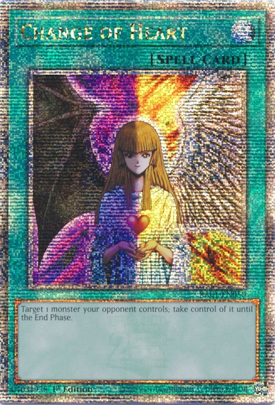 Change of Heart [RA01-EN050] Quarter Century Secret Rare | Exor Games Summserside