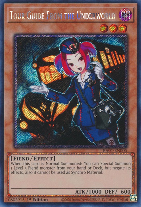 Tour Guide From the Underworld [RA01-EN005] Platinum Secret Rare | Exor Games Summserside