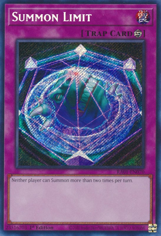 Summon Limit [RA01-EN070] Secret Rare | Exor Games Summserside