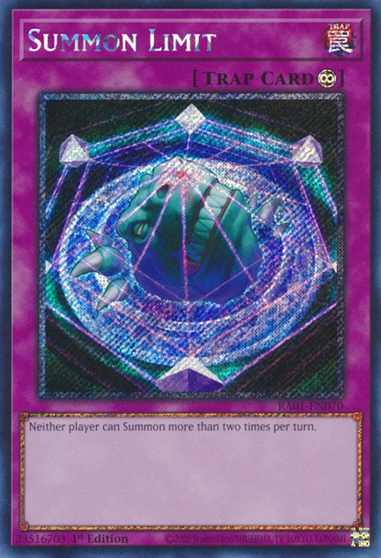 Summon Limit [RA01-EN070] Platinum Secret Rare | Exor Games Summserside