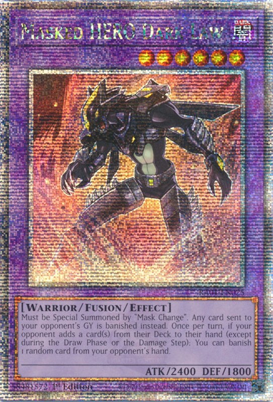 Masked HERO Dark Law [RA01-EN025] Quarter Century Secret Rare | Exor Games Summserside