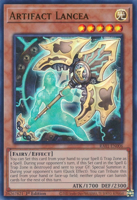 Artifact Lancea [RA01-EN006] Ultra Rare | Exor Games Summserside