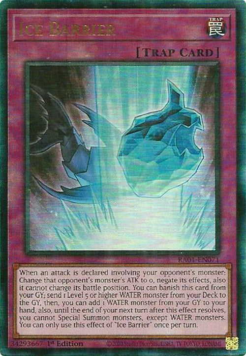 Ice Barrier [RA01-EN071] Prismatic Ultimate Rare | Exor Games Summserside