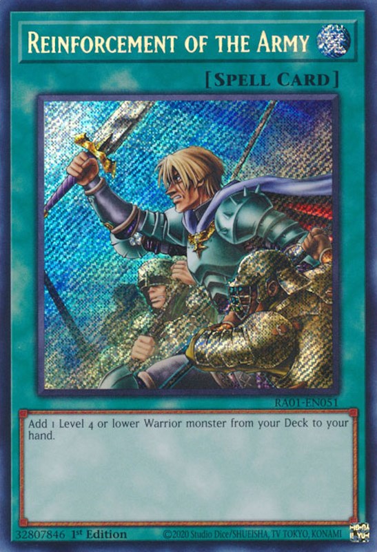 Reinforcement of the Army [RA01-EN051] Secret Rare | Exor Games Summserside