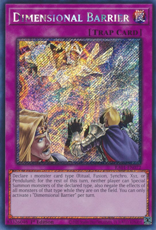 Dimensional Barrier [RA01-EN072] Platinum Secret Rare | Exor Games Summserside