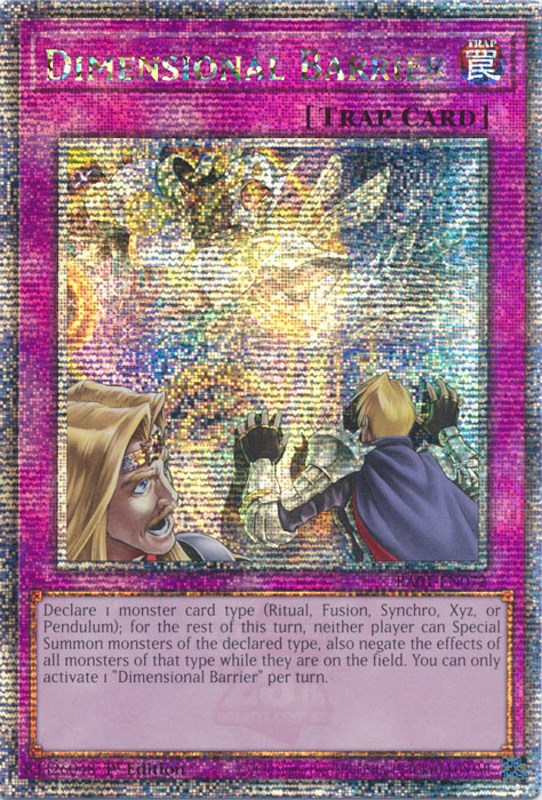 Dimensional Barrier [RA01-EN072] Quarter Century Secret Rare | Exor Games Summserside