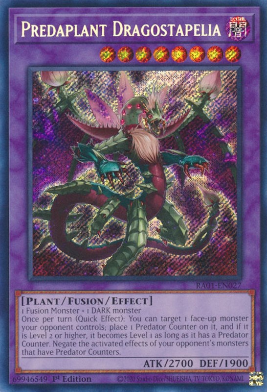 Predaplant Dragostapelia [RA01-EN027] Secret Rare | Exor Games Summserside