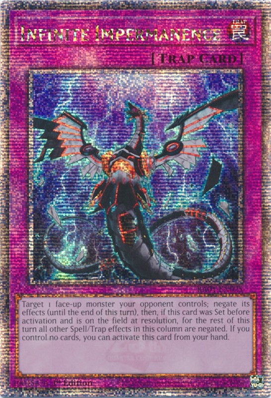 Infinite Impermanence [RA01-EN075] Quarter Century Secret Rare | Exor Games Summserside