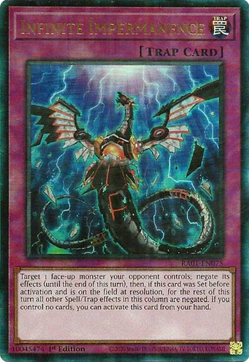 Infinite Impermanence [RA01-EN075] Prismatic Ultimate Rare | Exor Games Summserside