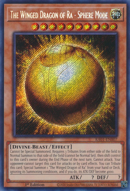 The Winged Dragon of Ra - Sphere Mode [RA01-EN007] Secret Rare | Exor Games Summserside