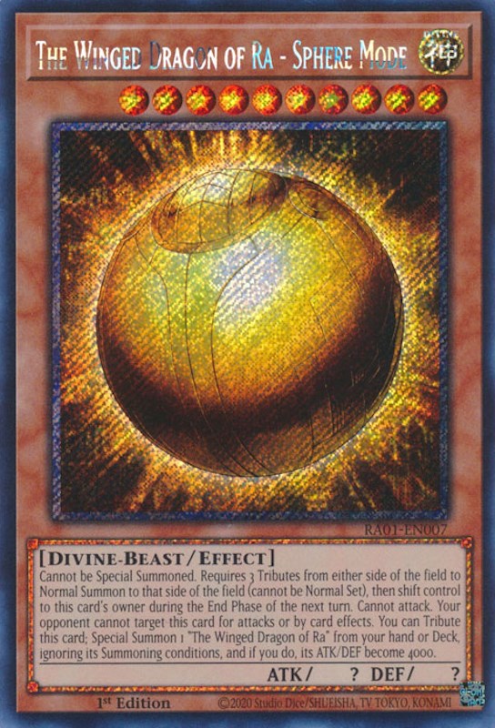 The Winged Dragon of Ra - Sphere Mode [RA01-EN007] Platinum Secret Rare | Exor Games Summserside