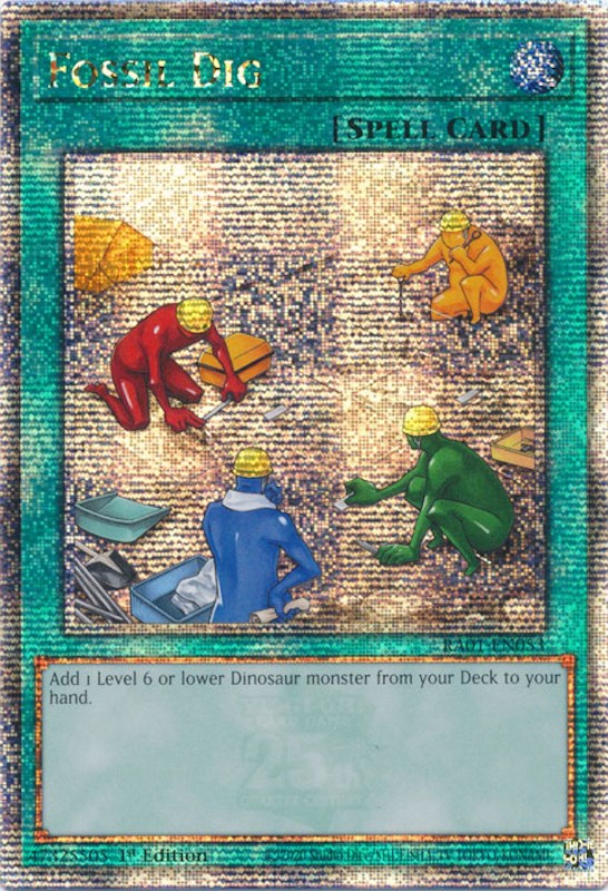 Fossil Dig [RA01-EN053] Quarter Century Secret Rare | Exor Games Summserside