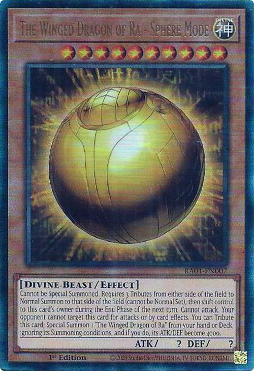 The Winged Dragon of Ra - Sphere Mode [RA01-EN007] Prismatic Ultimate Rare | Exor Games Summserside