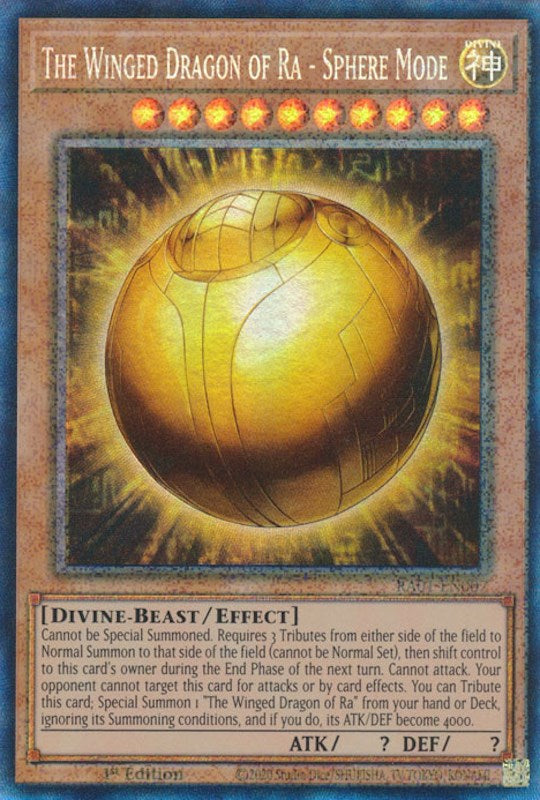 The Winged Dragon of Ra - Sphere Mode [RA01-EN007] Prismatic Collector's Rare | Exor Games Summserside