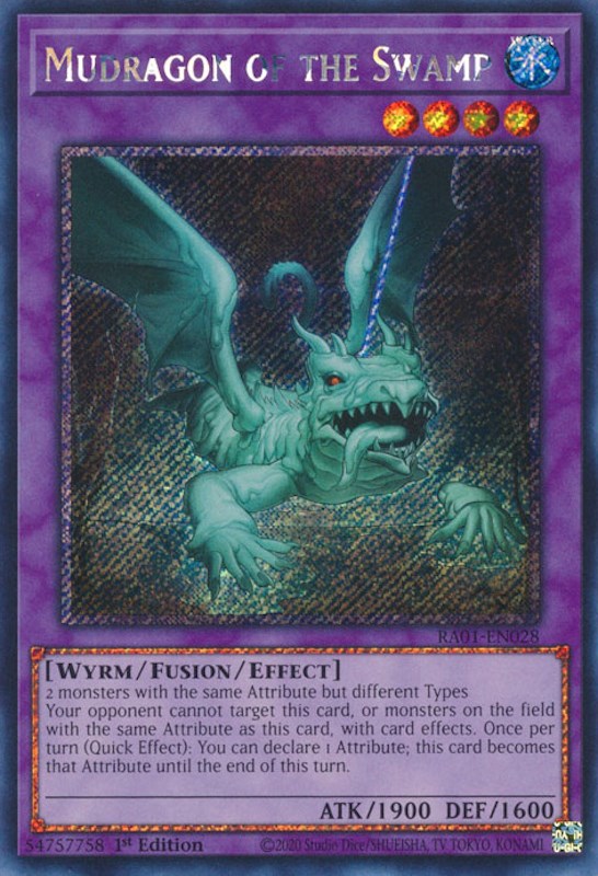 Mudragon of the Swamp [RA01-EN028] Platinum Secret Rare | Exor Games Summserside