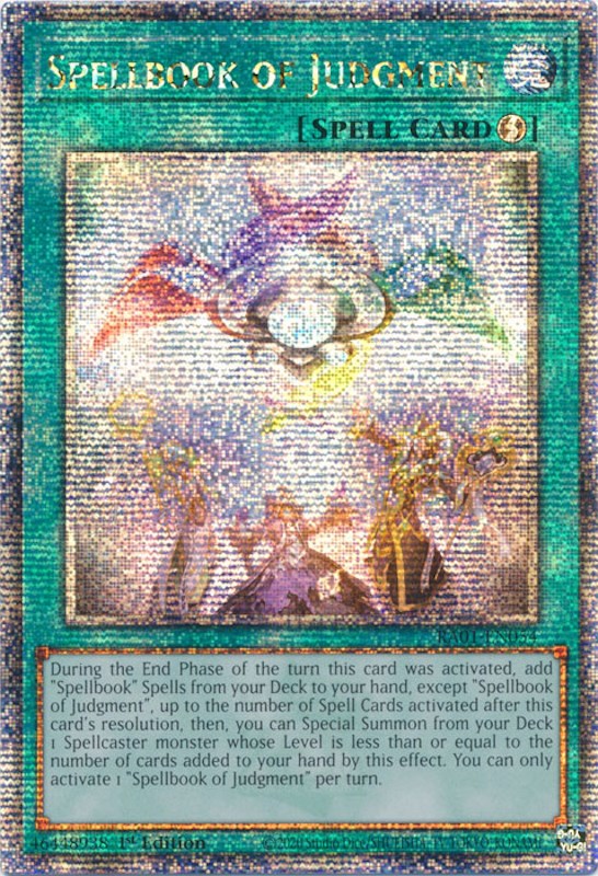 Spellbook of Judgment [RA01-EN054] Quarter Century Secret Rare | Exor Games Summserside