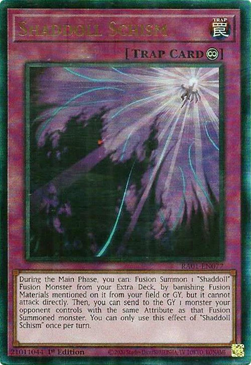 Shaddoll Schism [RA01-EN077] Prismatic Ultimate Rare | Exor Games Summserside