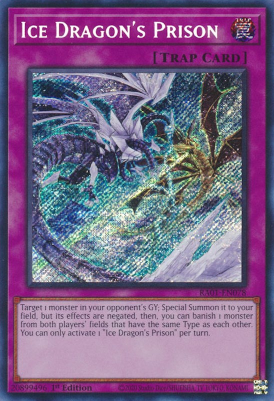 Ice Dragon's Prison [RA01-EN078] Secret Rare | Exor Games Summserside