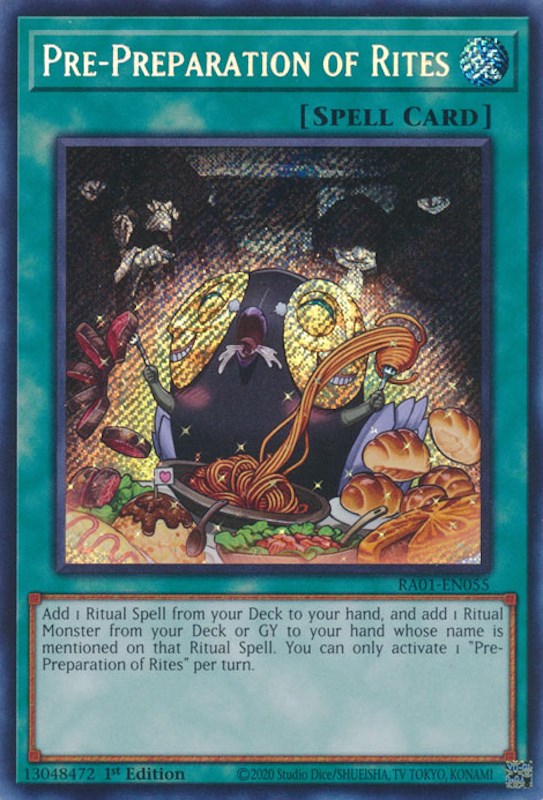 Pre-Preparation of Rites [RA01-EN055] Secret Rare | Exor Games Summserside