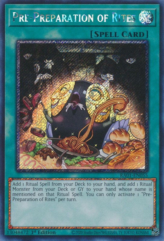 Pre-Preparation of Rites [RA01-EN055] Platinum Secret Rare | Exor Games Summserside