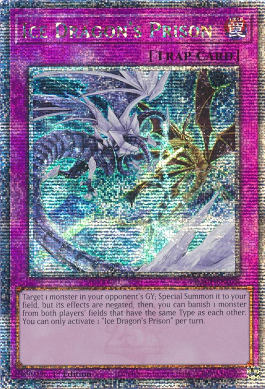 Ice Dragon's Prison [RA01-EN078] Quarter Century Secret Rare | Exor Games Summserside