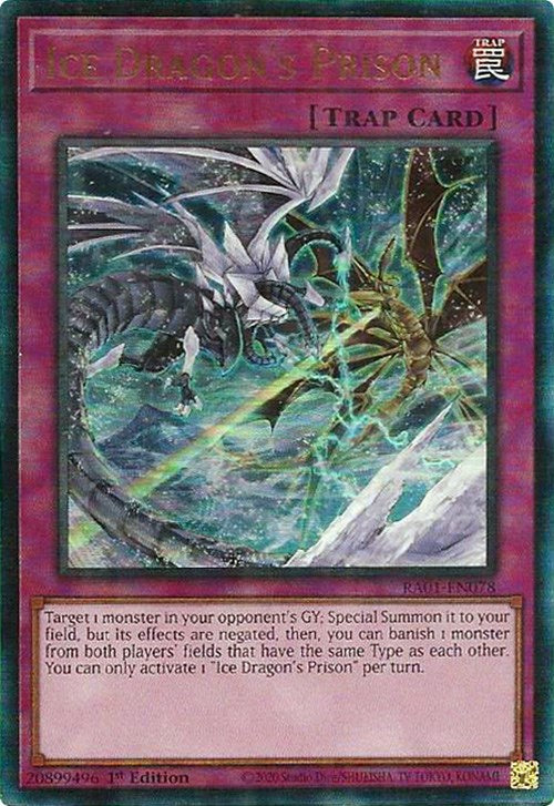 Ice Dragon's Prison [RA01-EN078] Prismatic Ultimate Rare | Exor Games Summserside