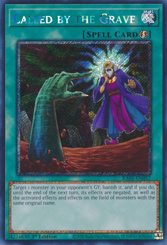 Called by the Grave [RA01-EN057] Platinum Secret Rare | Exor Games Summserside