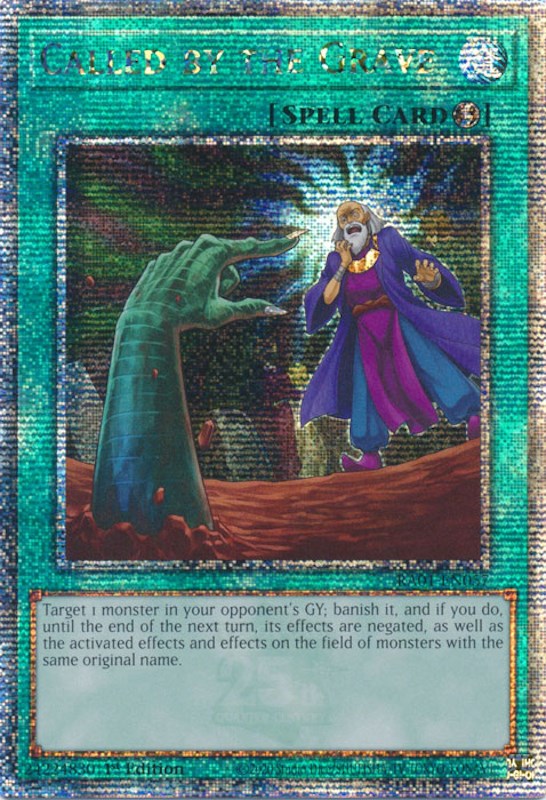 Called by the Grave [RA01-EN057] Quarter Century Secret Rare | Exor Games Summserside