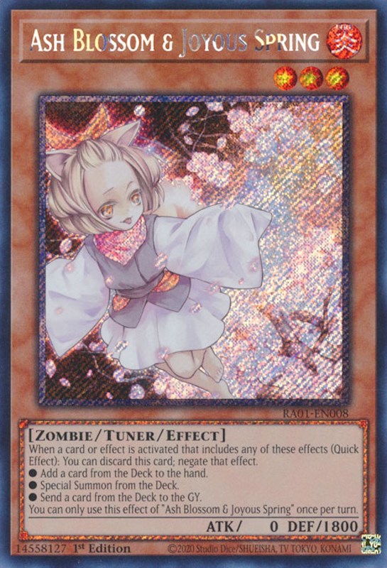 Ash Blossom & Joyous Spring [RA01-EN008] Platinum Secret Rare | Exor Games Summserside