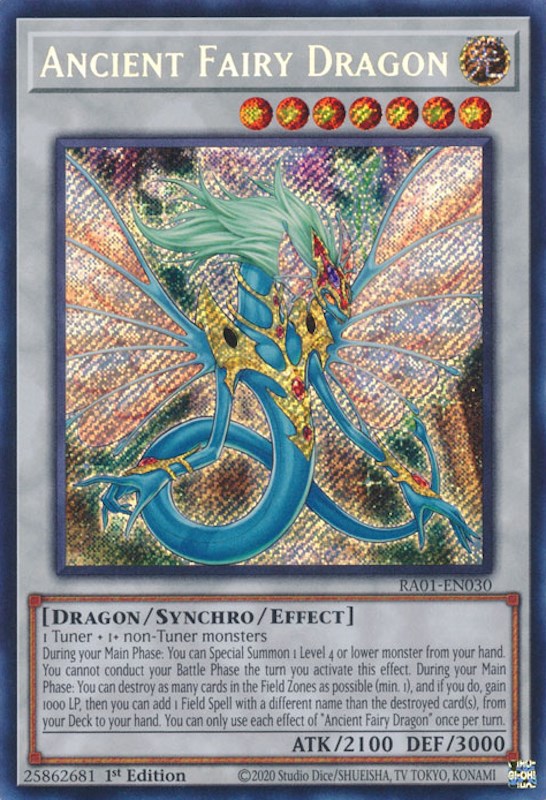 Ancient Fairy Dragon [RA01-EN030] Secret Rare | Exor Games Summserside