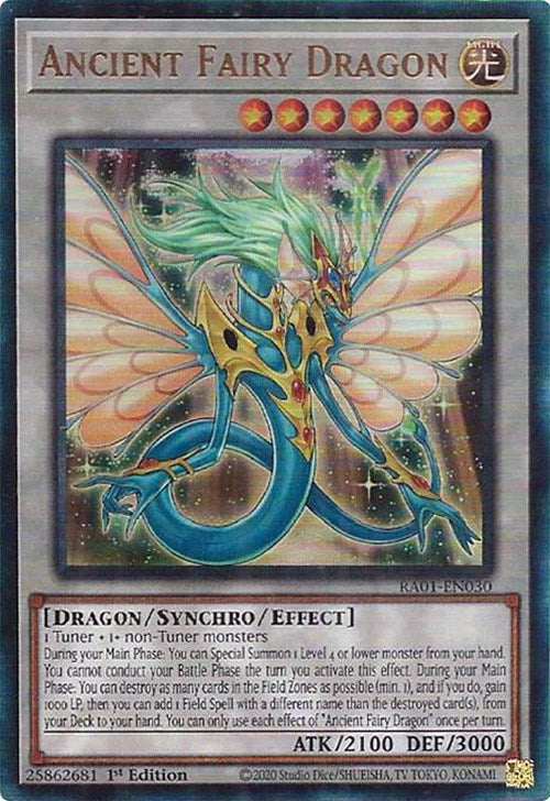 Ancient Fairy Dragon [RA01-EN030] Prismatic Ultimate Rare | Exor Games Summserside