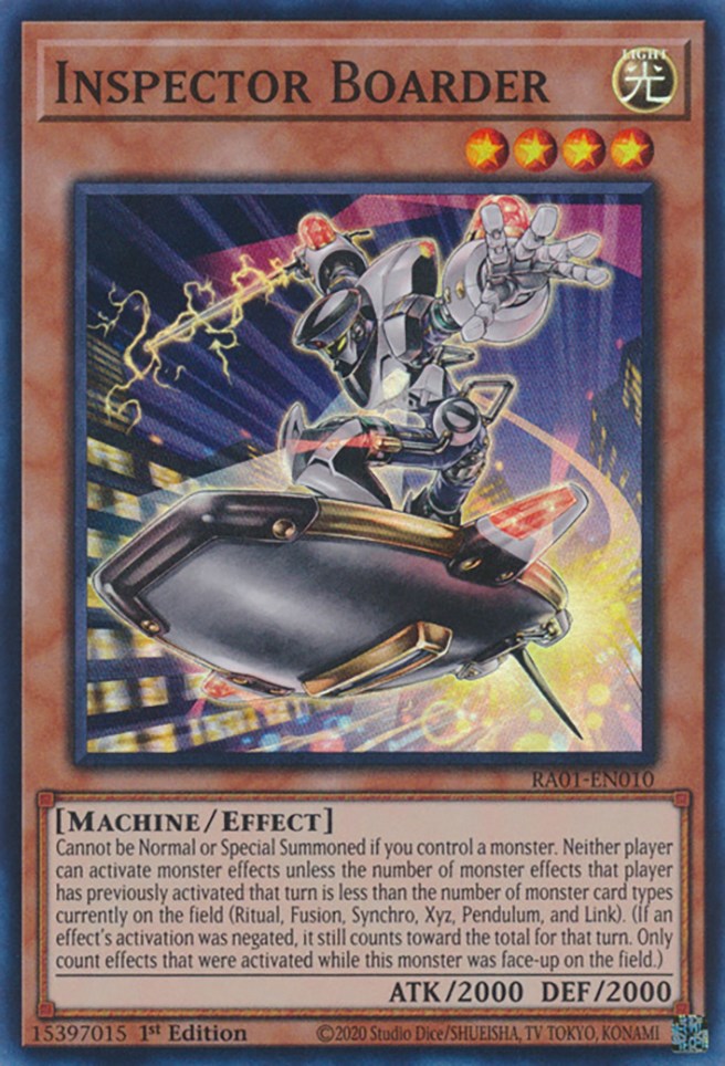 Inspector Boarder [RA01-EN010] Super Rare | Exor Games Summserside