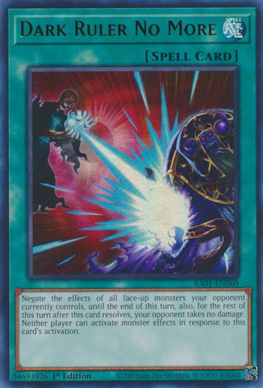 Dark Ruler No More [RA01-EN060] Ultra Rare | Exor Games Summserside