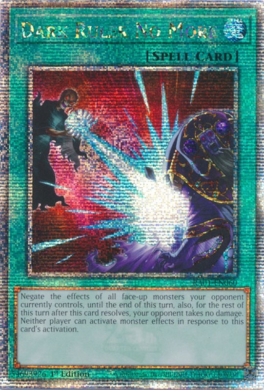 Dark Ruler No More [RA01-EN060] Quarter Century Secret Rare | Exor Games Summserside