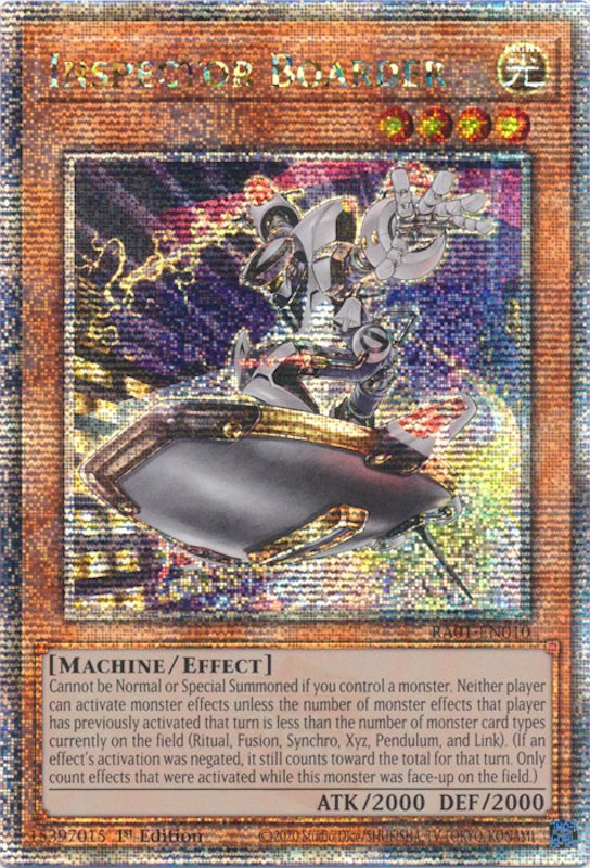 Inspector Boarder [RA01-EN010] Quarter Century Secret Rare | Exor Games Summserside