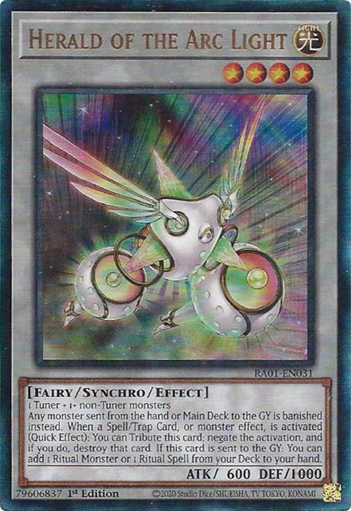 Herald of the Arc Light [RA01-EN031] Prismatic Ultimate Rare | Exor Games Summserside