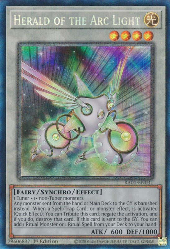 Herald of the Arc Light [RA01-EN031] Prismatic Collector's Rare | Exor Games Summserside
